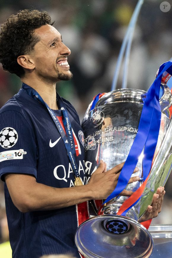 Marquinhos - Le PSG remporte la Ligue Des Champions 2025, pour la première fois de son histoire, face à l'Inter Milan (5-0) à l'Allianz Arena de Munich, le 31 mai 2025.
© Cyril Moreau/Bestimage