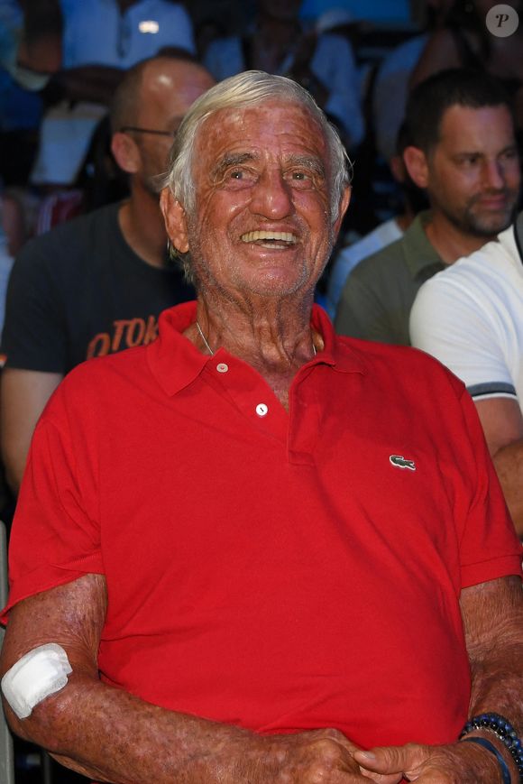 Jean-Paul Belmondo pendant le match de boxe Tony Yoka et Alexander Dimitrenko à l'Azur Arena, Antibes, France, le 13 juillet 2019. Photo by Lionel Urman/Splash/ News/ABACAPRESS.COM