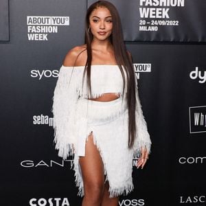 Wejdene assiste au gala d'ouverture de la semaine de la mode About You à Scalo Farini lors de la Fashion Week Womenswear Spring/Summer 2023 à Milan, Italie, le 20 septembre 2022. Photo par Marco Piovanotto