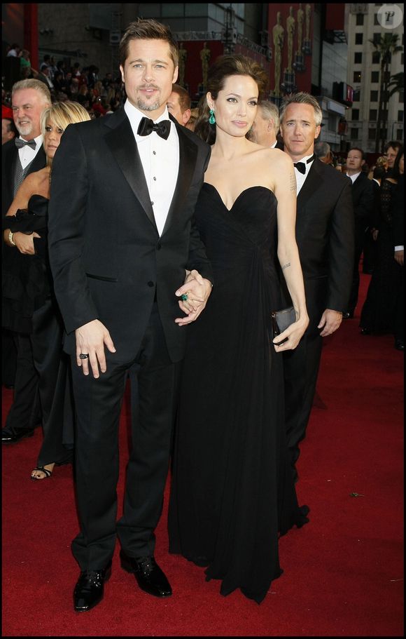 Angelina Jolie et Brad Pitt arrivent à la 81e cérémonie annuelle des Oscars, tenue au Kodak Theatre le 22 février 2009 à Hollywood, en Californie. © Fame Pictures