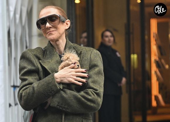Céline Dion, accompagnée de ses fils Eddy et Nelson Angelil, quitte le palace Royal Monceau à La Plenitude Arena à Paris, après 16 concerts en cinq semaines devant près de 500.000 personnes, le 19 octobre 2026. 
© Christian Liewig / Bestimage