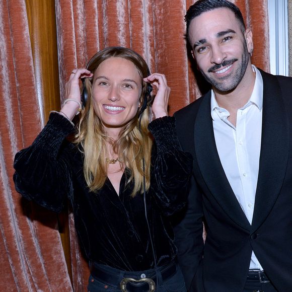 Djette Philou et Adil Rami au dîner au restaurant Dar Mima lors du concert unique de O.Harfouch et son orchestre pour la paix à l'Institut du Monde Arabe à Paris le 3 février 2024.

© Rachid Bellak / Bestimage