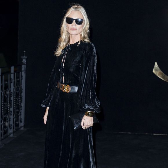 Kate Moss - Photocall du défilé Saint Laurent Collection Femme Prêt-à-Porter Printemps/Eté 2027 lors de la Fashion Week de Paris (PFW) à la Fontaine du Trocadéro, à Paris, France, le 29 septembre 2026. © Olivier Borde/Bestimage