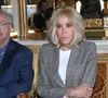 Elle était soutenue par ses nombreux amis, dont Dominique Besnehard et Brigitte Macron
Dominique Besnehard et Brigitte Macron - Line Renaud fait don de ses archives aux Archives Nationales au Ministère de la Culture, Paris le 12 Mai 2025. L’ex-meneuse de revue qui fêtera ses 97 ans le 2 juillet prochain a remis à la ministre de la Culture R. Dati, la lettre par laquelle elle fait don de ses archives (correspondances, papiers et documents personnels et professionnels) à l’État. Un moment fort en émotions qu’elle a partagé avec ses «enfants de cœur». © Bertrand Rindoff / Bestimage