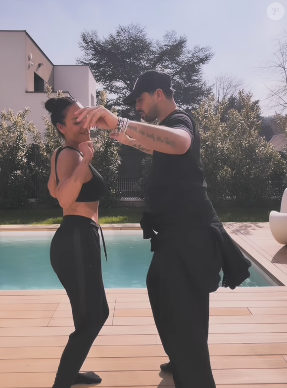 Amel Bent et Christophe Licata le 22 mars 2026 sur Instagram