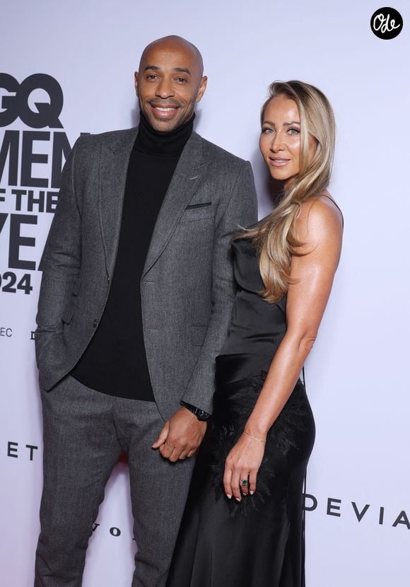 Thierry Henry et sa femme Andrea Rajacic - People au photocall de la soirée "GQ Men of the Year awards 2024" à l'hôtel Plaza à Paris. Le 20 novembre 2024
© Denis Guignebourg / Bestimage