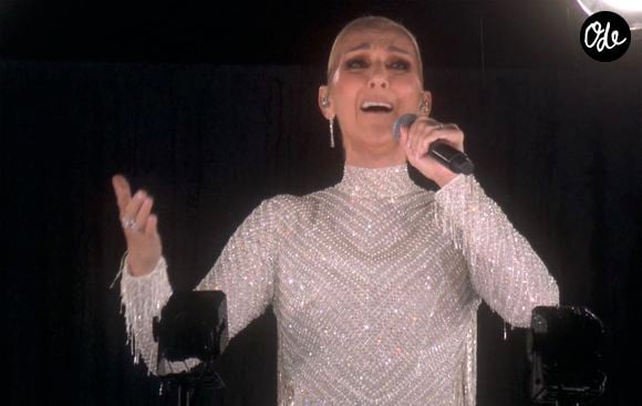 Céline Dion chante depuis le premier étage de la Tour Eiffel, "L’hymne à l’amour", d’Édith Piaf lors de la Cérémonie d'ouverture des Jeux Olympiques (JO) de Paris 2024.

© Capture France TV via Bestimage