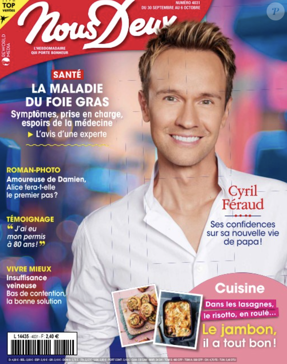 Cyril Féraud en couverture de "Nous deux", édition du 30 septembre 2024