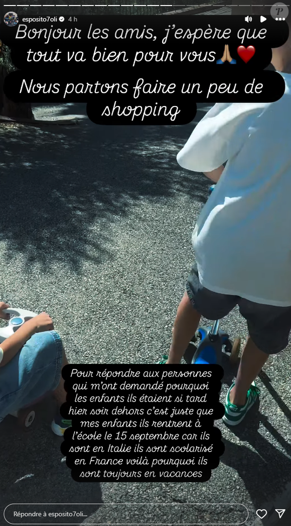 Les plus grands sont quant à eux restés avec leur papa Olivier Esposito. Et pas d'école en vue...

Tiffanie et Olivier Esposito (Familles nombreuses, la vie en XXL) séparés : les plus jeunes enfants à l'école, les plus grands pas encore.