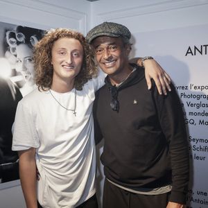 Exclusif - Joalukas Noah et son père Yannick Noah - Isabelle Camus a organisé pour son ami photographe Antoine Verglas, le vernissage de l'exposition éphémère de ses photographies à la Galerie La Hune en partenariat avec YellowKorner le 4 juillet 2023c. © Jack Tribeca/Bestimage