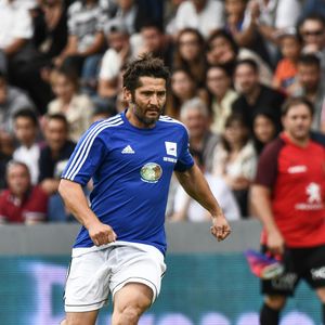 Bixente Lizarazu - Les champions du monde de 98 ont défié les rugbymen du Stade toulousain lors d'une rencontre caritative pour l’association de Pascal Olmeta "Un sourire, un espoir pour la vie" sur la pelouse du stade Ernest Wallon à Toulouse, France, le 10 juillet 2017. © Agence/Bestimage