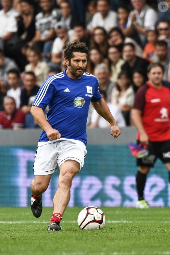 Bixente Lizarazu - Les champions du monde de 98 ont défié les rugbymen du Stade toulousain lors d'une rencontre caritative pour l’association de Pascal Olmeta "Un sourire, un espoir pour la vie" sur la pelouse du stade Ernest Wallon à Toulouse, France, le 10 juillet 2017. © Agence/Bestimage
