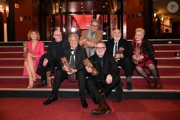 César d'anniversaire pour le Splendide - Marie Anne Chazel, Michel Blanc, Christian Clavier, Thierry Lhermitte, Gérard Jugnot, Josiane Balasko, Bruno Moynot lors de la pressroom (press room) remise des prix lors de la 46ème cérémonie des César à l'Olympia à Paris le 12 mars 2021
©  David Niviere  /  Pool / Bestimage