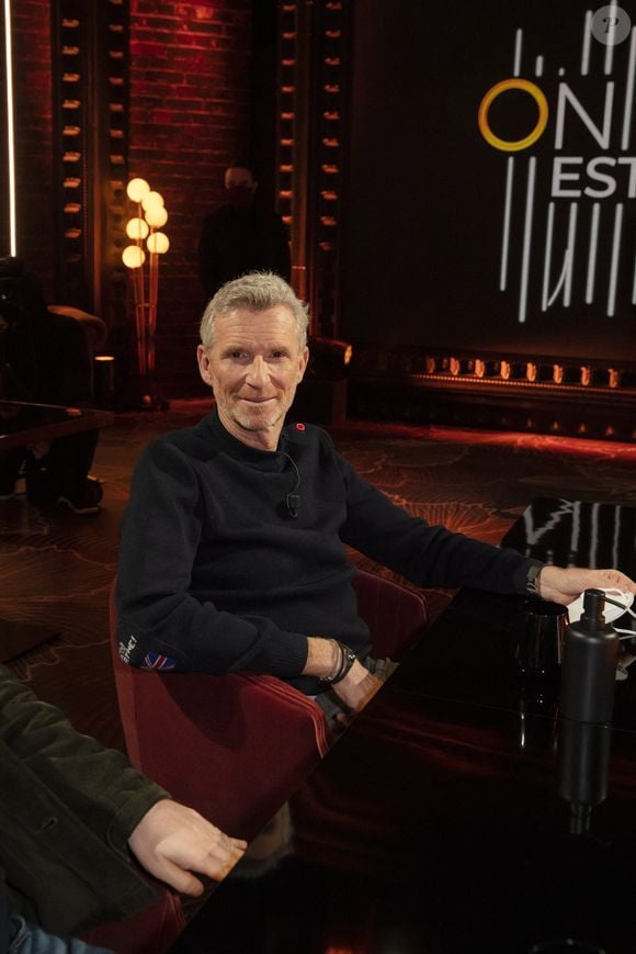 Exclusif - Denis Brogniart (Pour son livre : « Un soldat presque exemplaire » chez Flammarion) - Backstage de l'enregistrement de l'émission "On Est En Direct" (OEED), présentée par L. Ruquier, diffusée sur France 2 le 13 mars 2021. © Jack Tribeca/Bestimage