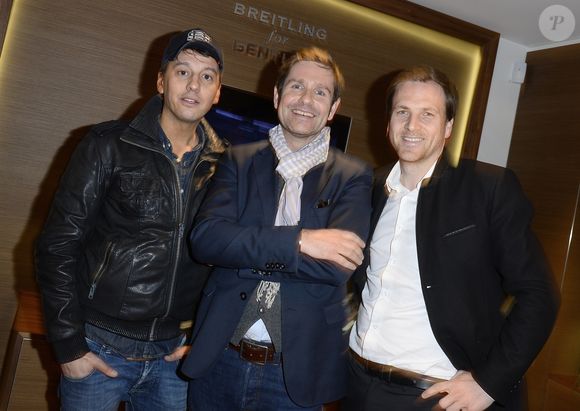 Exclusif - Laurent Argelier, Julien Fregonara et Gérald Kierzek - Cocktail à l'occasion du lancement du modèle Breitling Cockpit B50 à Paris le 9 avril 2015. @COADIC GUIREC / BESTIMAGE