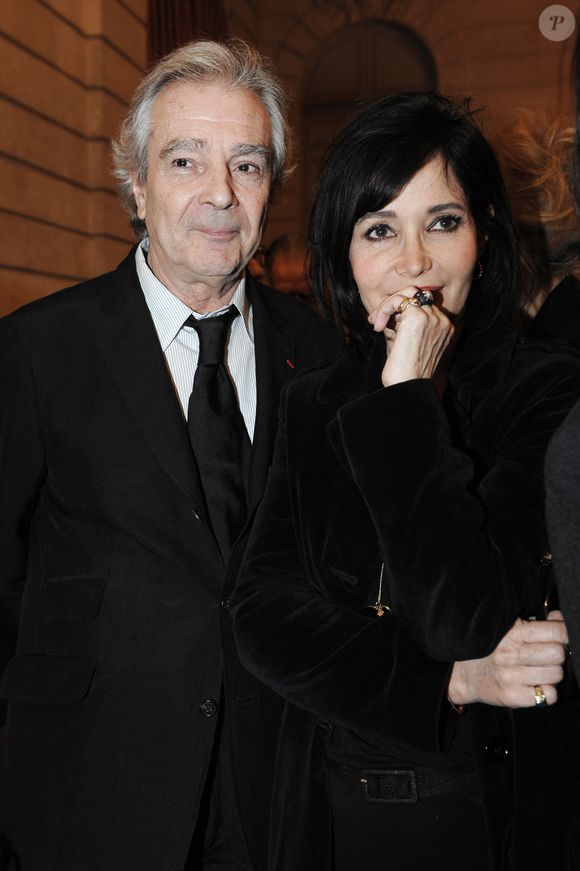 Pierre Arditi et Evelyne Bouix au Palais présidentiel de l'Elysée à Paris, France, le 28 janvier 2009. Photo by David Niviere/Pool/ABACAPRESS.COM