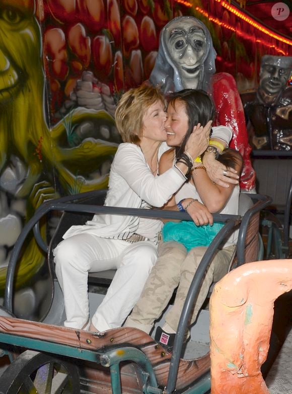 Véronique Jannot et sa fille adoptive Migmar - Inauguration de la Fête des Tuileries à Paris le 26 juin 2015. COADIC GUIREC / BESTIMAGE