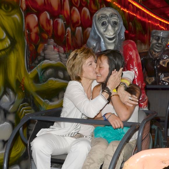 Véronique Jannot et sa fille adoptive Migmar - Inauguration de la Fête des Tuileries à Paris le 26 juin 2015. COADIC GUIREC / BESTIMAGE