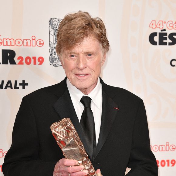 Robert Redford posant dans la salle de presse lors de la 44e cérémonie annuelle des César du cinéma qui s'est tenue à la salle Pleyel à Paris, en France, le 22 février 2019. Photo par David NiviereABACAPRESS.COM