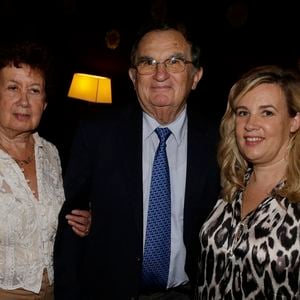 Hélène Darroze et ses parents Francis et Annick assistant à la présentation du livre d'Hélène Darroze 'Les Recettes de mes Grands-Mères' au restaurant Hélène Darroze, Rue D'Assas à Paris, France le 20 octobre 2014. Photo Jerome Domine/Abaca