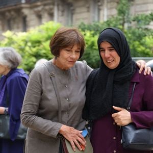 Exclusif - Macha Meril aux obsèques de sa soeur la princesse Hélène Gagarine en la cathédrale Saint-Alexandre-Nevsky, à Paris, France, le 20 août 2025. © Denis Guignebourg/Bestimage