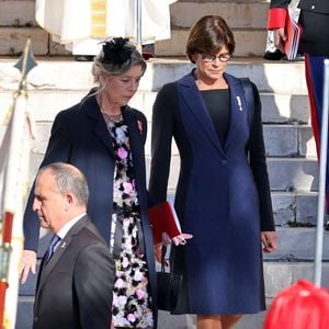 La princesse Caroline de Hanovre, la princesse Stéphanie de Monaco - La famille princière de Monaco quitte la cathédrale Notre-Dame Immaculée ou la messe solennelle d'action de grâce et un Te Deum ont été célébré à l'occasion de la Fête Nationale de Monaco le 19 novembre 2024. © Dominique Jacovides - Bruno Bebert / Bestimage