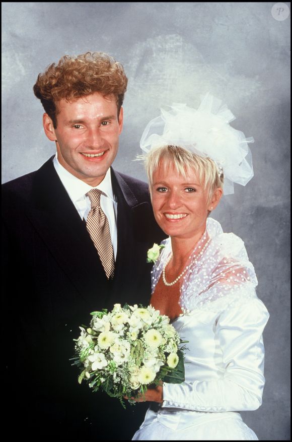 mariage de Sophie Davant et Pierre Sled en 1991 © Patrick Bernard Bestimage