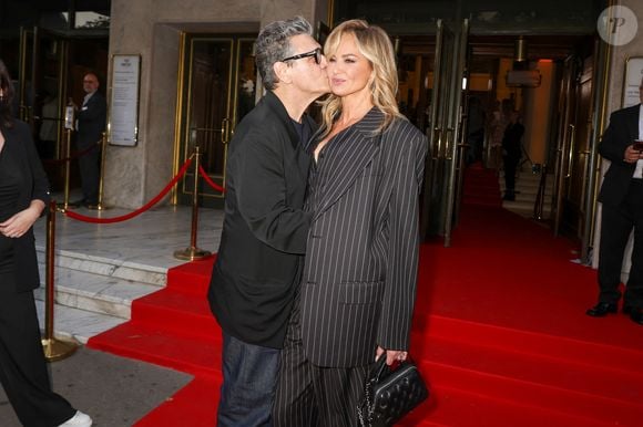 Première sortie officielle pour Adriana Karembeu et son compagnon Marc Lavoine au photocall du Concerto pour la Paix d'Omar Harfouch : Un Appel à l'Unité et à la Paix au Théâtre des Champs Elysées à Paris, France, le 18 septembre 2024. © Perusseau-Tribeca/Bestimage