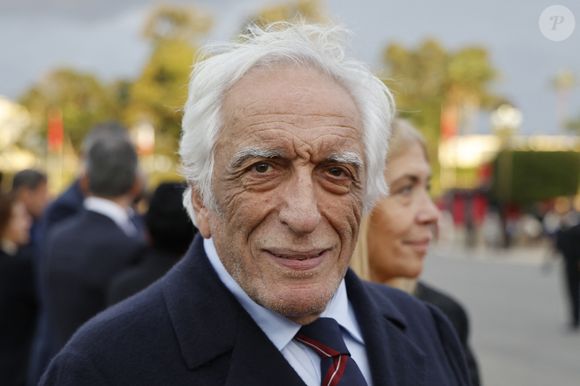 Gérard Darmon - Les personnalités accompagnant le président de la République Emmanuel Macron lors de sa visite d'Etat de trois jours au Maroc, le 28 octobre 2024. 
© Ludovic Marin / Pool / Bestimage