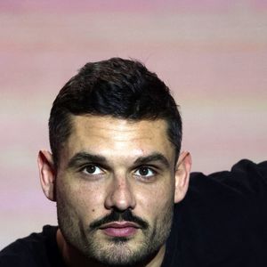 Florent Manaudou en conférence lors du 49ème Congrès Sélectour à l'hôtel Grand Hyatt à Doha au Qatar. Le 28 novembre 2024