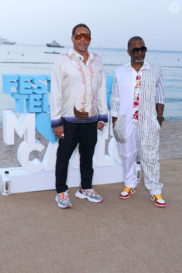 JoeyStarr (Joey Starr) et Naughty J - Photocall de la soirée au "Neptune" lors du 64ème Festival de Télevision de Monte Carlo le 14 juin 2025.
© Denis Guignebourg / Bestimage