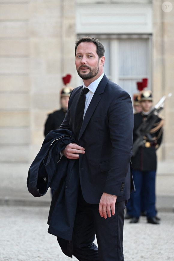 Thomas Pesquet arrive au palais présidentiel de l'Elysée pour assister au dîner d'Etat en l'honneur du couple royal du Danemark, à Paris, France, le 31 mars 2025, lors de leur visite d'Etat. Photo David Niviere/ABACAPRESS.COM