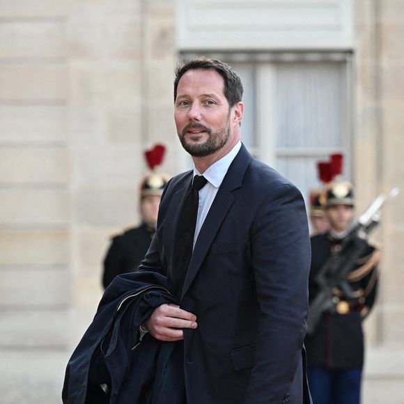 Thomas Pesquet arrive au palais présidentiel de l'Elysée pour assister au dîner d'Etat en l'honneur du couple royal du Danemark, à Paris, France, le 31 mars 2025, lors de leur visite d'Etat. Photo David Niviere/ABACAPRESS.COM