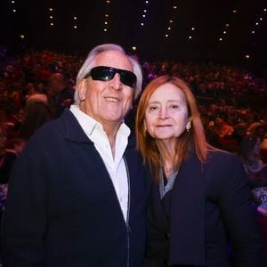 Exclusif - Gilbert Montagné et sa femme Nicole - Célébrités lors du concert "50 Ans d'Amour" de Chantal Goya au palais des Congès à Paris, France, le 29 mars 2026. Deux représentations à guichet fermé. © Jack Tribeca/Bestimage