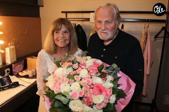 Exclusif - Chantal Goya et Jean-Jacques Debout - Personnalités au spectacle de Chantal Goya "50 ans d'amour" au palais des Congrès à Paris le 25 mai 2025. © Philippe Baldini / Bestimage