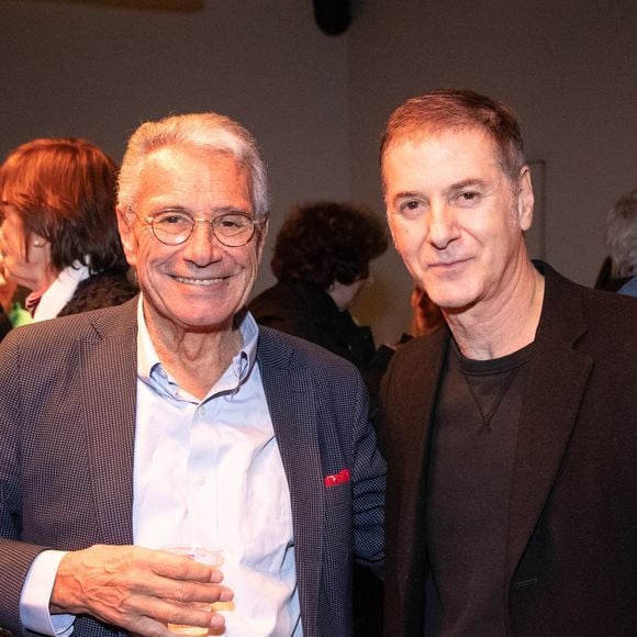 Jean-Marie Périer et Etienne Daho au théâtre du Rond Point pour une représentation de son spectacle "Flashback" à Paris le 28 janvier 2019. © Frédéric Maligne / Bestimage