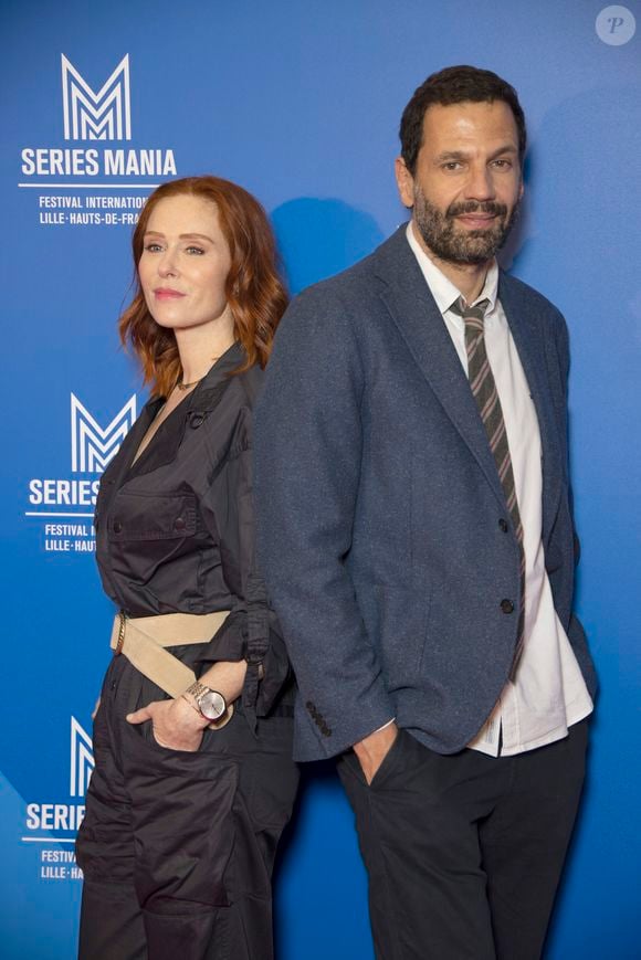 Audrey Fleurot, Mehdi Nebbou de la série HPI - 6 ème édition du Festival Séries Mania à Lille, France. © Christophe Aubert via Bestimage