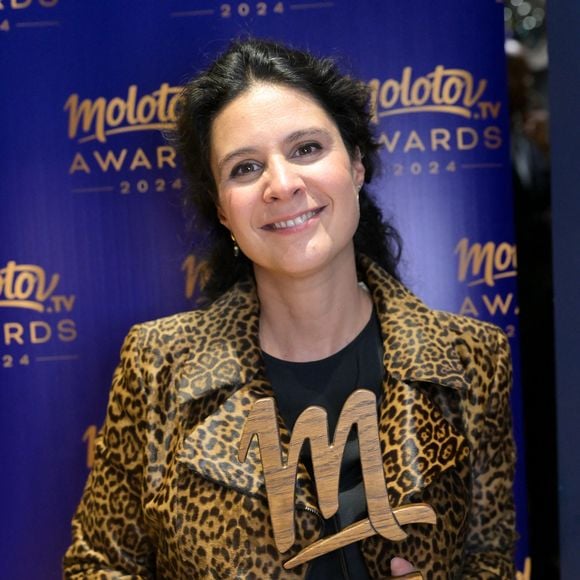 Exclusif - Apolline de Malherbe, rendez-vous d'information préféré pour "Face à face" lors de la soirée de remise de prix Molotov TV Awards 2024, première édition, pour récompenser les programmes télés préférés.
Paris, le 1er octobre 2024.

© Rachid Bellak / Bestimage