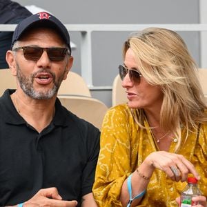 Roschdy Zem et Sarah Poniatowski assistent aux Internationaux de France 2023 à Roland Garros le 11 juin 2023 à Paris, France. Photo by Laurent Zabulon/ABACAPRESS.COM