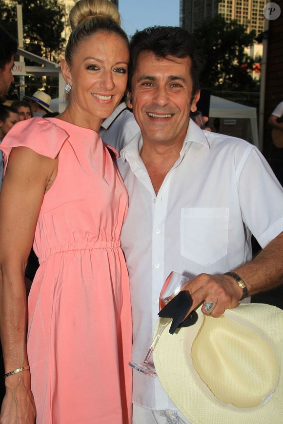 Albert Kassabi (Bébert des Forbans) et sa compagne Astrid lors de la septième édition du Trophée de la Pétanque Gastronomique au Paris Yacht Marina à Paris le 27 juin 2019.

© Philippe Baldini/Bestimage