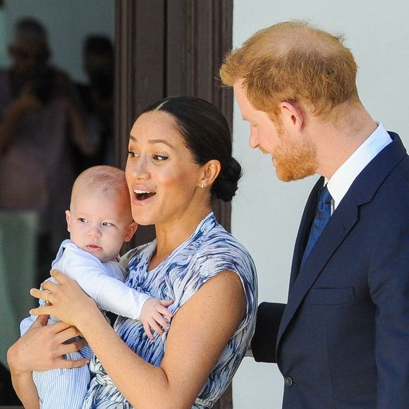 Le prince Harry, duc de Sussex, et Meghan Markle, duchesse de Sussex, avec leur fils Archie ont rencontré l'archevêque Desmond Tutu et sa femme à Cape Town, Afrique du Sud. Le 25 septembre 2019