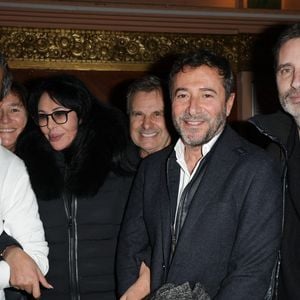 Exclusif - Ary Abittan, Fabienne Moszer (Directrice des relations Extérieures chez Accor Arena), Yamina Benguigui et son compagnon Philippe Dupuis-Mendel, Bernard Montiel et Richard Orlinski - Célébrités assistent au spectacle "Authentique" de Ary Abittan à la Cigale à Paris les 18, 19, 22 et 23 février 2025. © Coadic Guirec/Bestimage