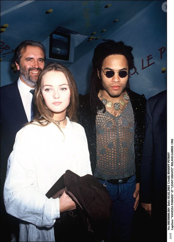 Vanessa Paradis et Lenny Kravitz à Roland Garros en 1992 © Bertrand Rindoff Petroff Bestimage