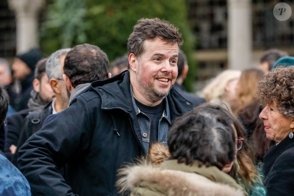 Nicolas Demorand - Obsèques de Sébastien Demorand à la Coupole du crématorium du cimetière du Père-Lachaise à Paris, France, le 31 janvier 2020.
Crédit : AGENCE / BESTIMAGE