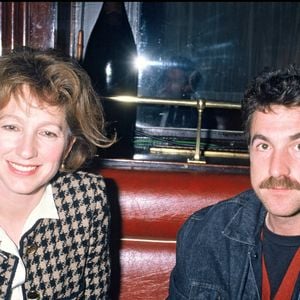 Nathalie Baye et François Cluzet à la soirée du Grand Prix du meilleur scénariste en 1988. DOMINIQUE JACOVIDES / BESTIMAGE