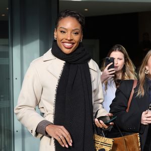 Concernant la polémique Miss France/Charlie Hebdo, elle ne mâche pas ses mots. 

Exclusif - Miss France 2025 Angélique Angarni-Filopon - Les célébrités quittent les studios de RTL à Neuilly sur Seine, le 9 janvier 2025.