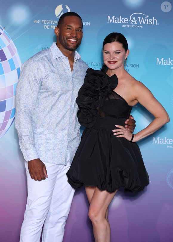 Lawrence Saint Victor et Heather Tom à la soirée des Golden Nymph Awards, lors du 64ème Festival de télévision de Monte-Carlo le 16 juin 2025.

Photo : Denis Guignebourg / Bestimage