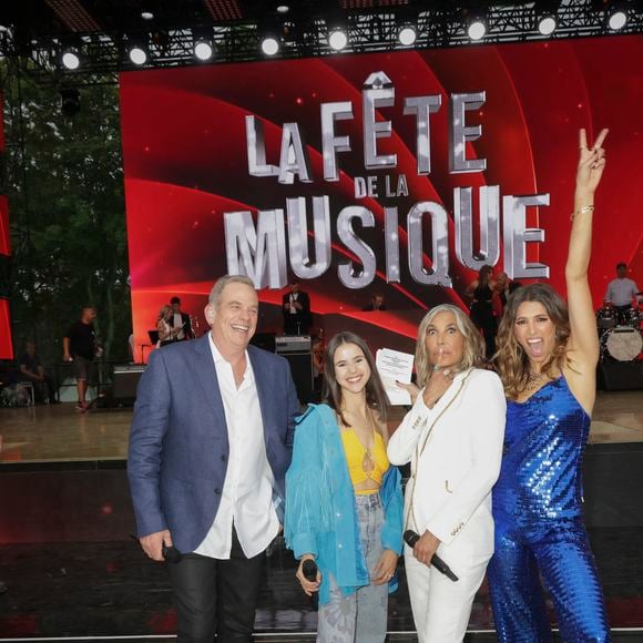 Garou, Marina Kaye, Zazie, Laury Thilleman à l'enregistrement de l'émission "La fête de la Musique" à Reims, diffusée en direct le 21 juin. © Cyril Moreau-Jack Tribeca / Bestimage