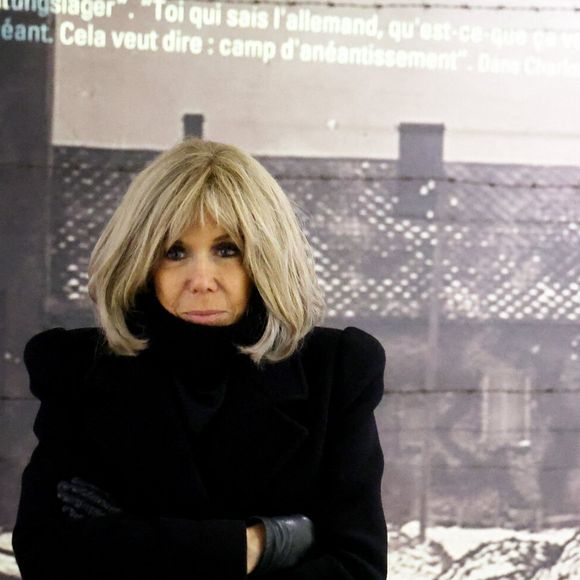 Le président Emmanuel Macron et sa femme Brigitte Macron ont visité le pavillon français. Commémorations du 80ème anniversaire de la libération du camp de concentration et d'extermination nazi d'Auschwitz-Birkenau par l'Armée rouge à Oswiecim en Pologne le 27 janvier 2025.
© Dominique Jacovides / Bestimage