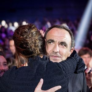 Exclusif - Karine Ferri, Nikos Aliagas - Emission hommage à "Grégory Lemarchal, 10 ans après l'histoire continue" au Zénith de Paris et retransmis en direct sur TF1 le 7 janvier 2017.  © Cyril Moreau/Bestimage